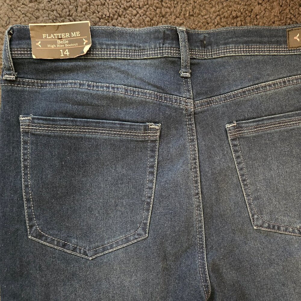 Nanette Lepore Belle High Rise Bootcut Jeans, Sz 14, NWT - Picture 7 of 10